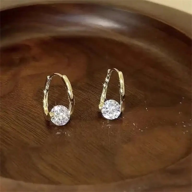 Ana Júlia® - Pendientes de oro con strass